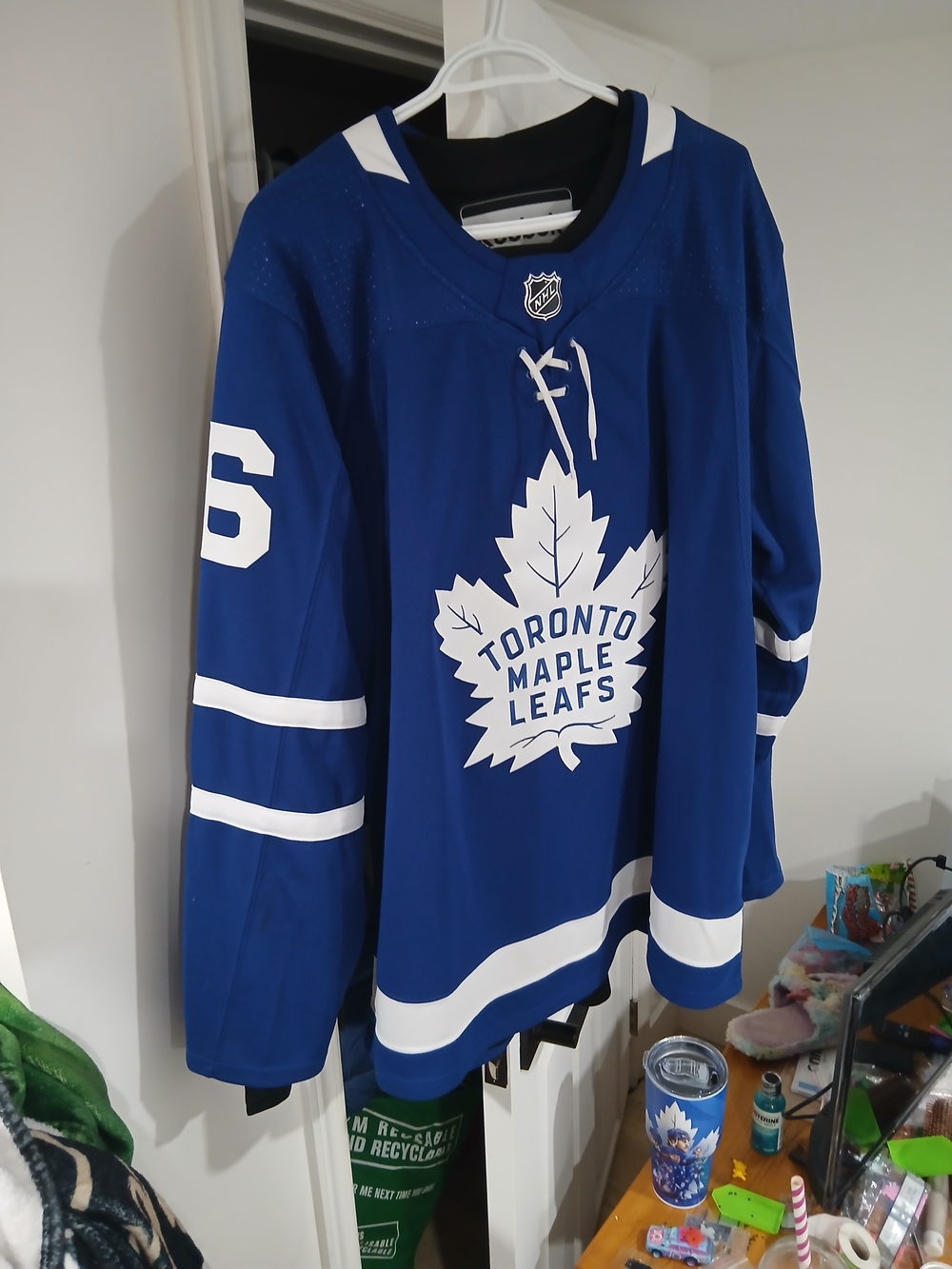 adidas Toronto Maple Leafs Royal Blue and White Hockey Jersey